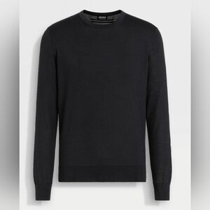 Zegna Black Cashseta Crewneck Sweater